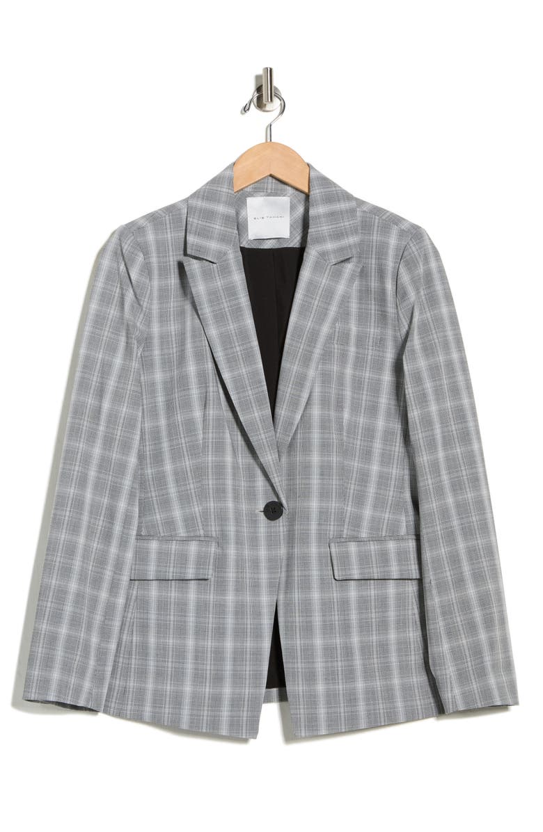 Elie Tahari Taylor Plaid Blazer, Alternate, color, Black/ Taylor Plaid