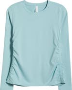 Zella Ruched Long Sleeve T-Shirt | Nordstrom