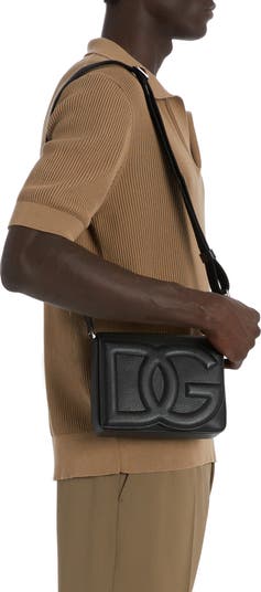 DG Logo Flap Leather Crossbody Bag