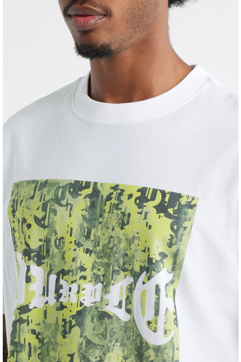 Textured Cotton Jersey Graphic Muscle Tee, Alternate, color, WHITE