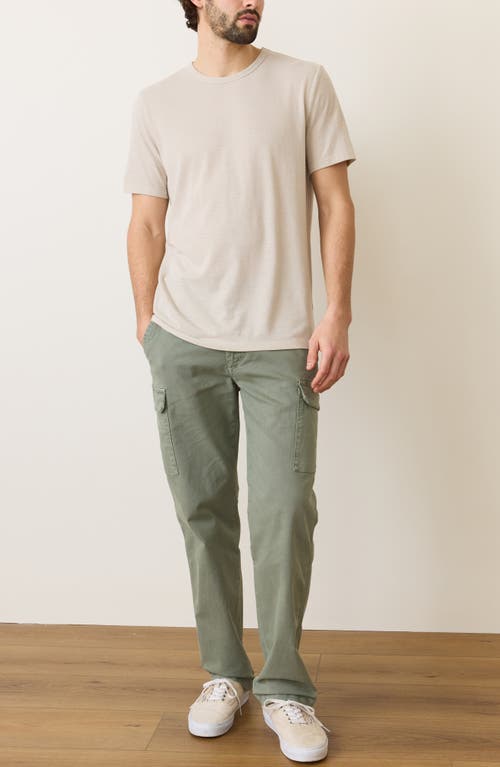 Marine Layer Signature Jacquard Crewneck T-shirt In Neutral