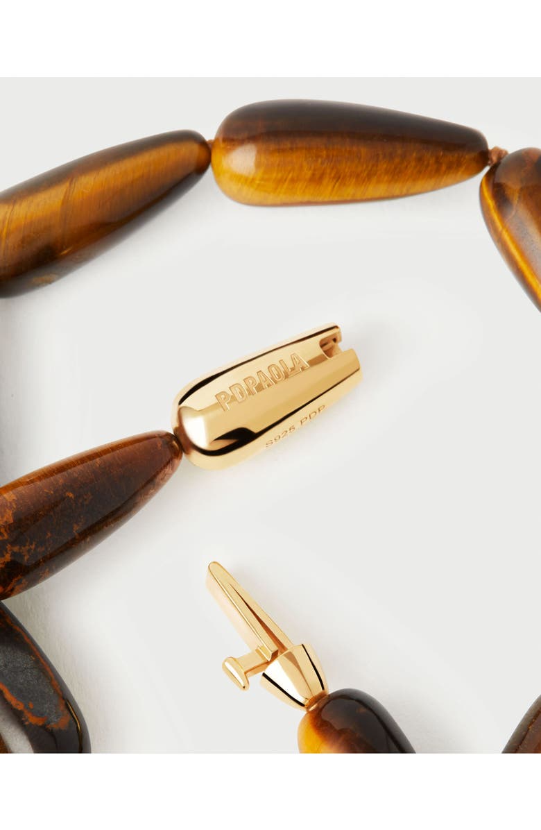 PDPAOLA Tiger Eye Drop necklace, Alternate, color, Eye Tiger