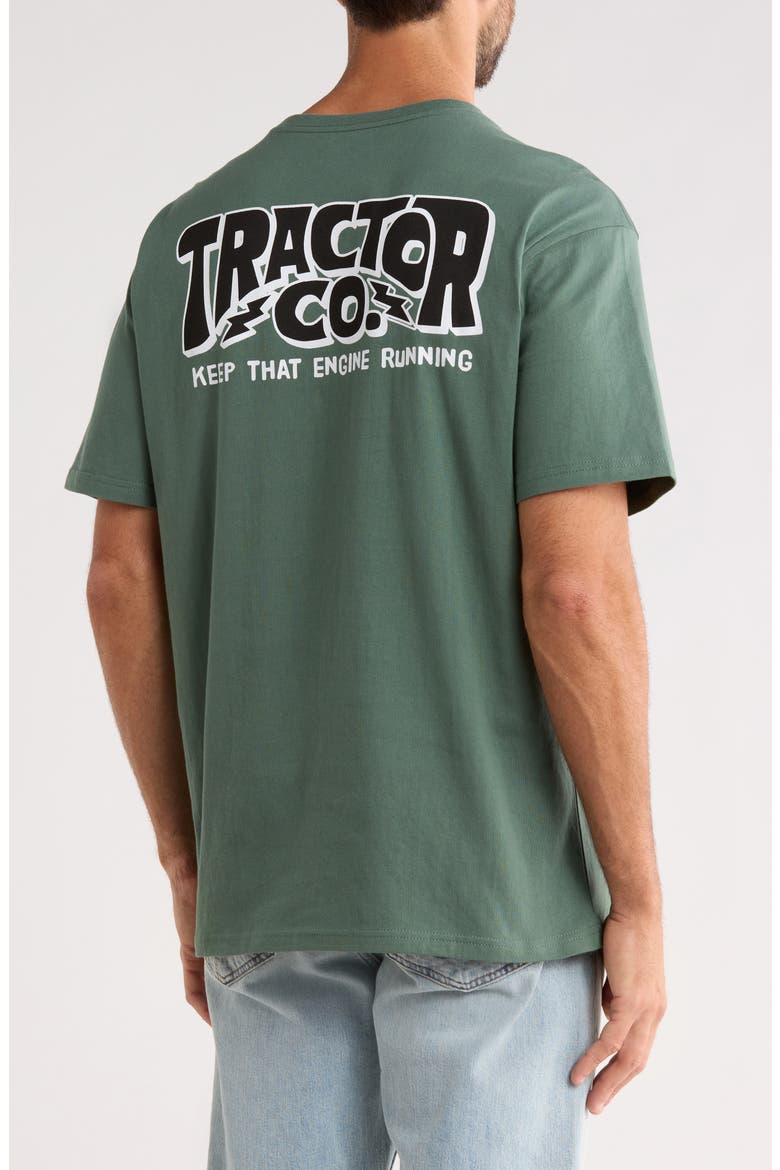 Relaxed Tractor Cotton Graphic T-Shirt, Alternate, color, DUCK GREEN