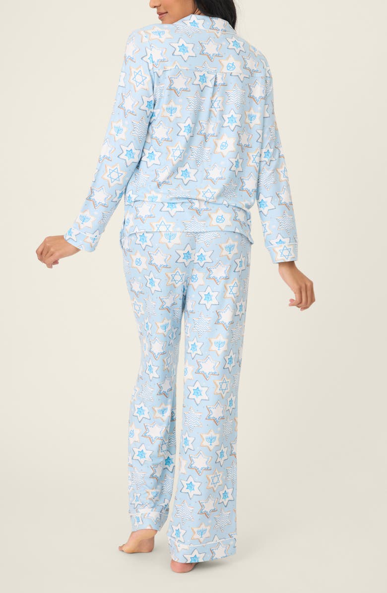 PJ Salvage You Had Me at Shalom Jersey Pajamas, Alternate, color, Light Sky