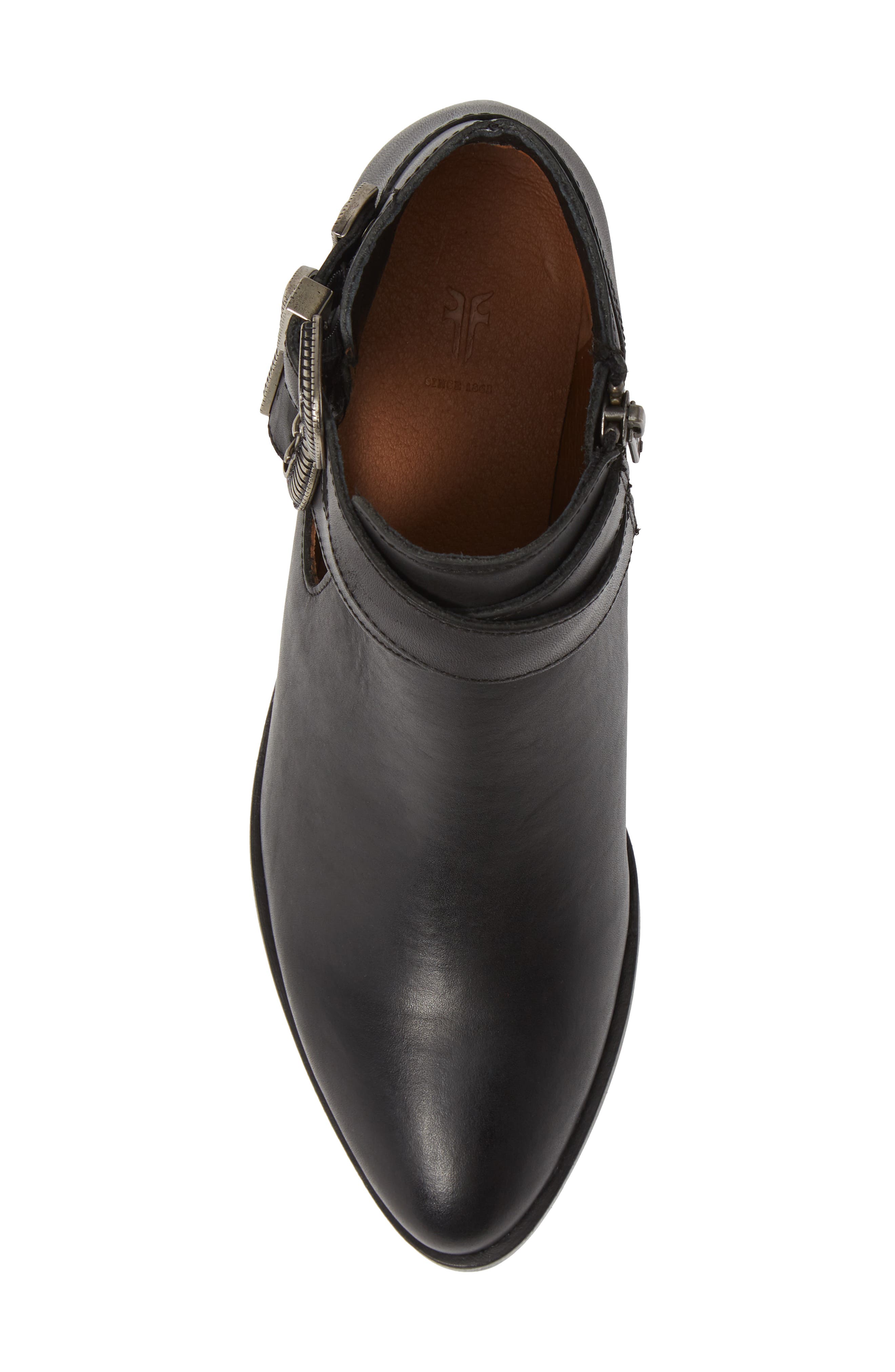 Ray Western Bootie, Alternate, color, BLACK LEATHER