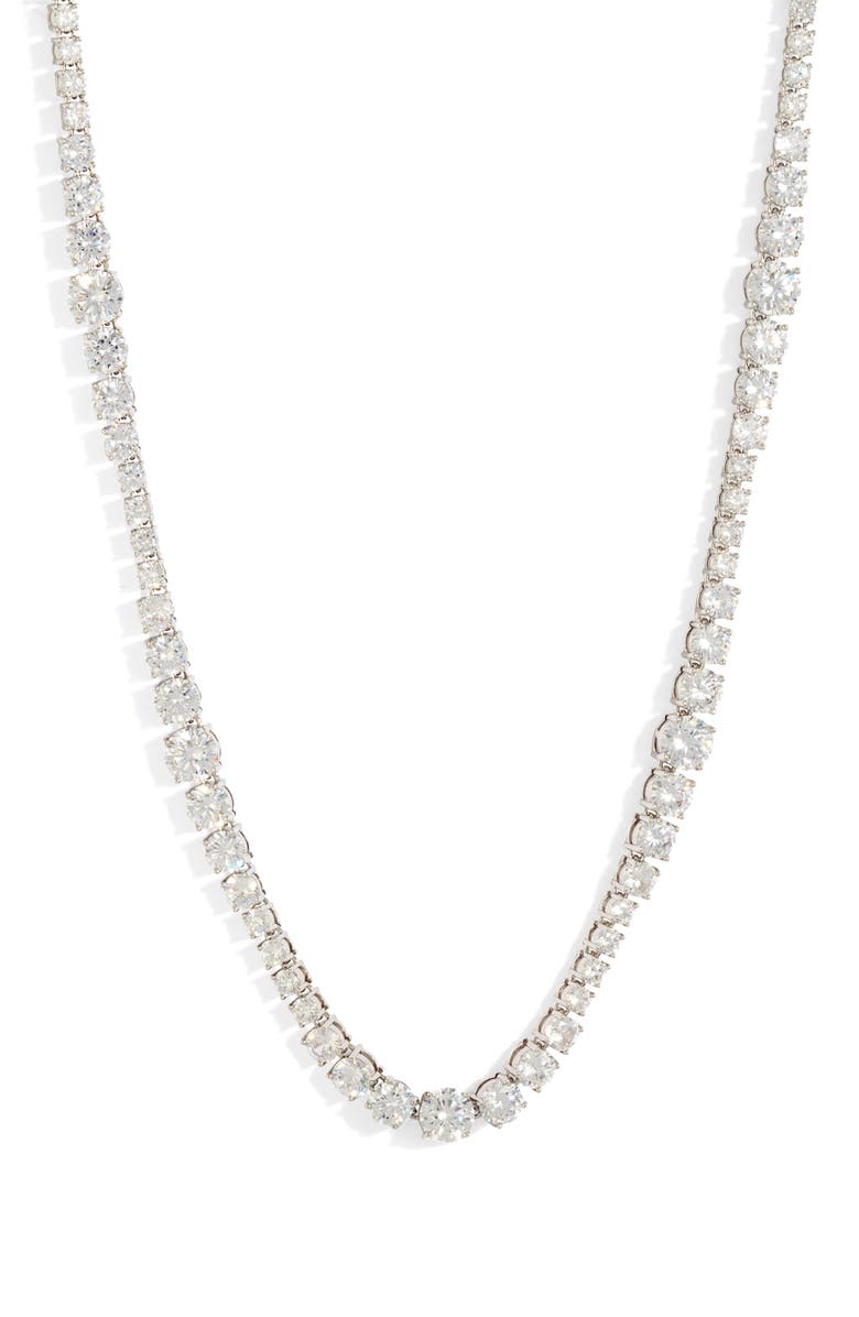Nordstrom Graduated Cubic Zirconia Tennis Necklace, Main, color, 