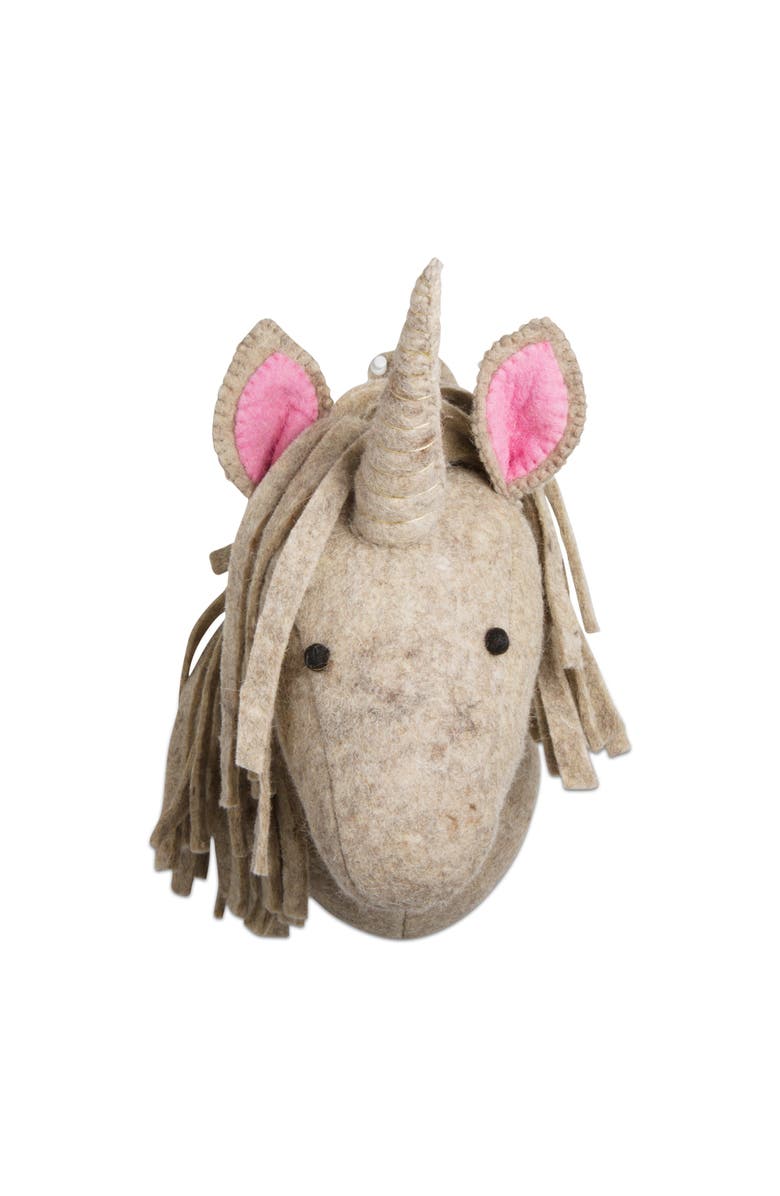 tag Unicorn Wall Decor Gray Wool Sign Panels Everyday Art, Main, color, 