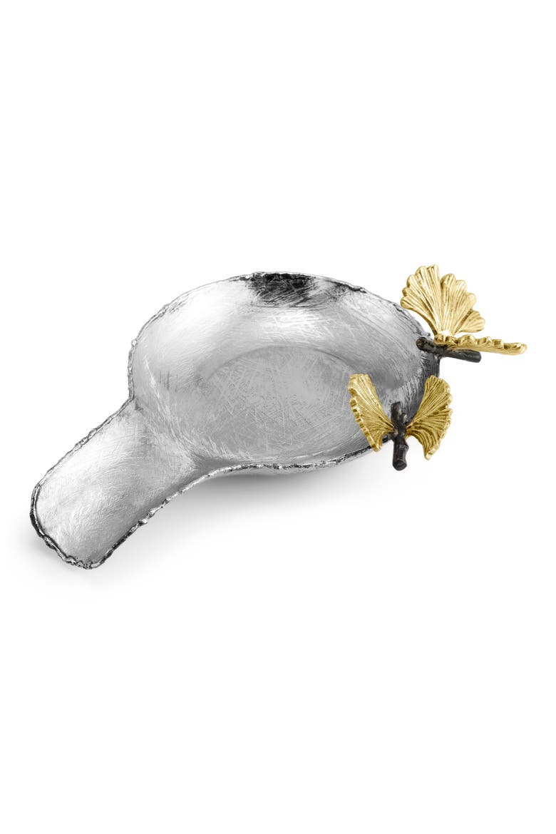 Butterfly Ginkgo Spoon Rest, Main, color, SILVER/ GOLD