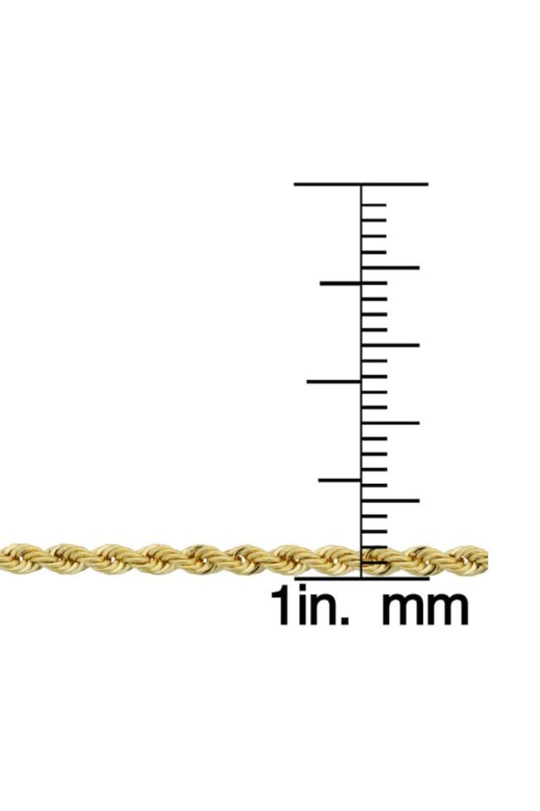 14k Gold Filled Unisex 2.10 millimeter Rope Chain Necklace, Alternate, color, 14k Yellow Gold