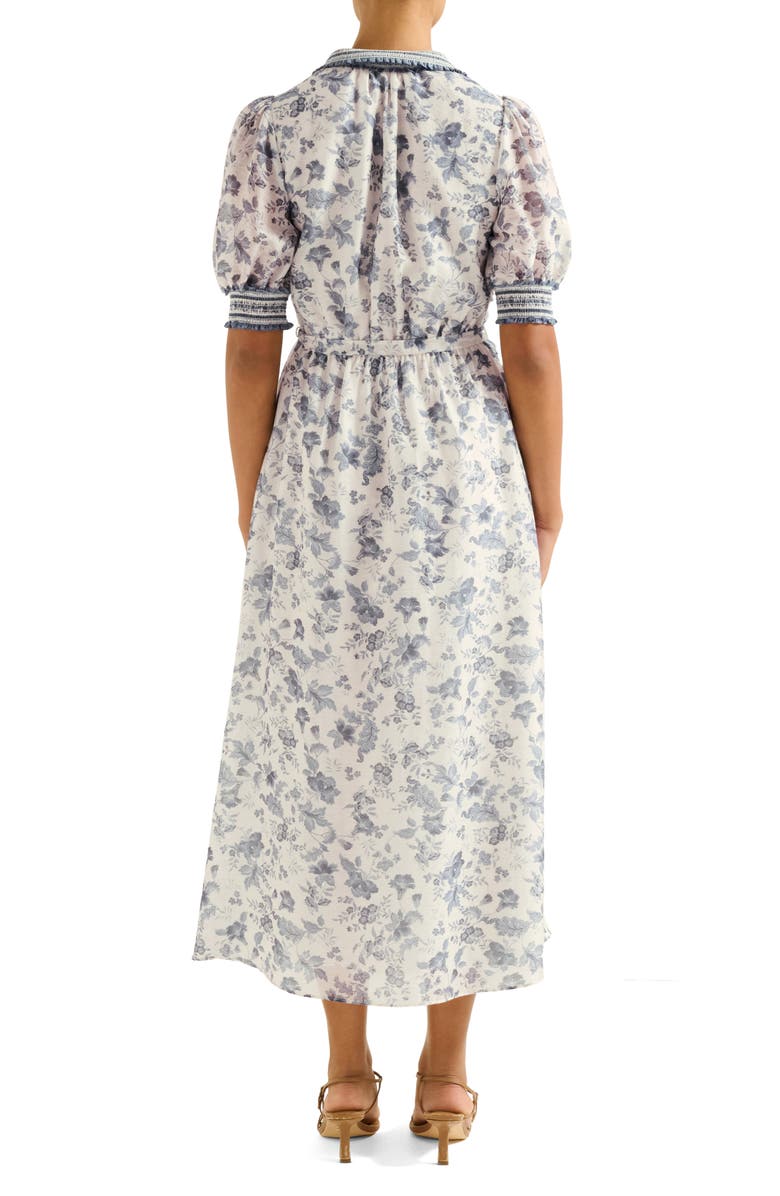 Ever New Rochelle Floral Midi Shirtdress, Alternate, color,