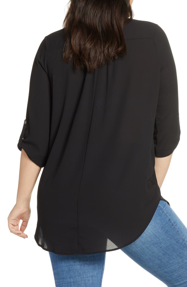 All in Favor Perfect Henley Tunic, Alternate, color, 