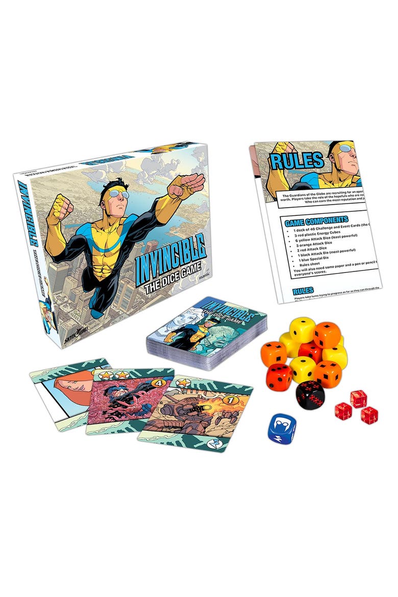 Invincible The Dice Game Fast Paced Push Your Luck Dice Rolling Game, Ages 10+, Alternate, color, Multicolored