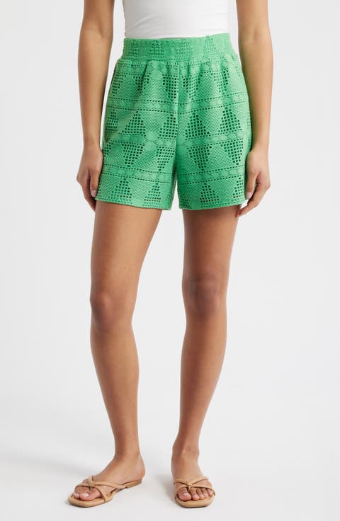 Open Stitch Knit Shorts