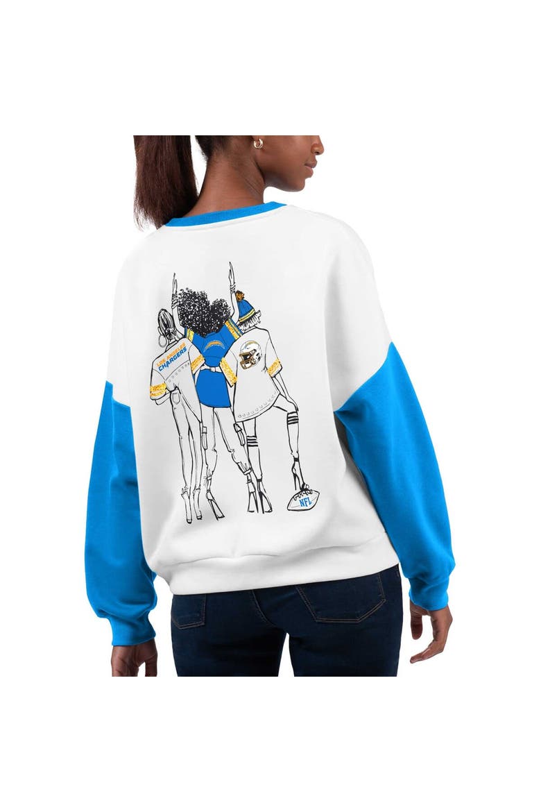 Women's G-III 4Her by Carl Banks White Los Angeles Chargers A-Game Pullover Sweatshirt, Alternate, color, White