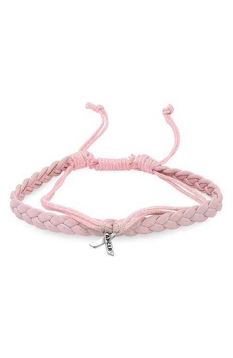 Braided Leather & Cord Charm Bracelet