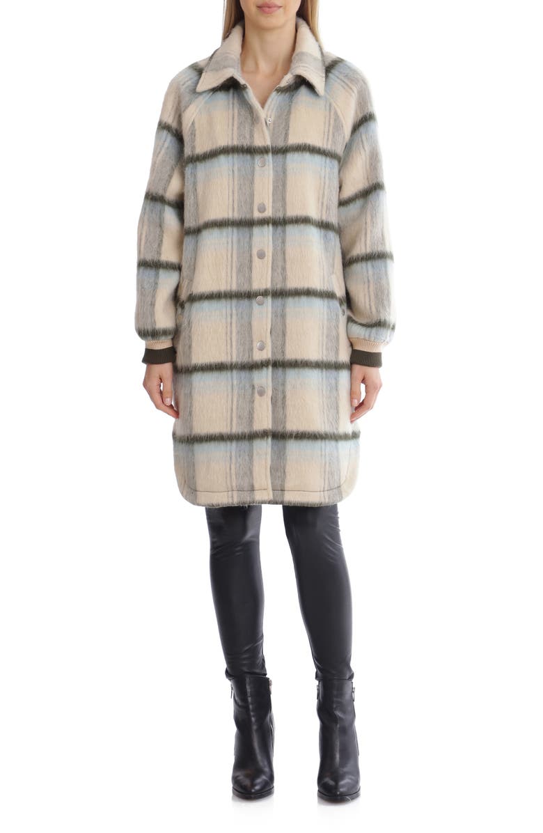 Avec Les Filles Brushed Oversize Longline Varsity Coat, Alternate, color,