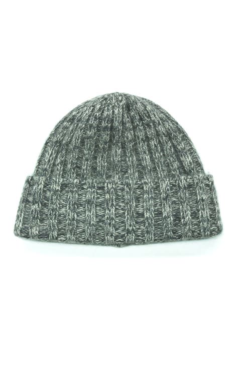 Cashmere tweeded chunky hat