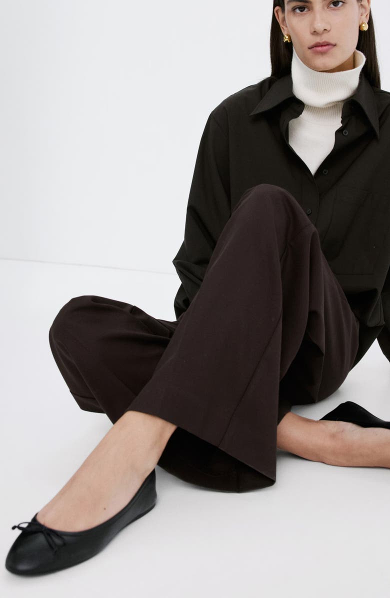 MANGO Ballet Flat, Alternate, color, Black