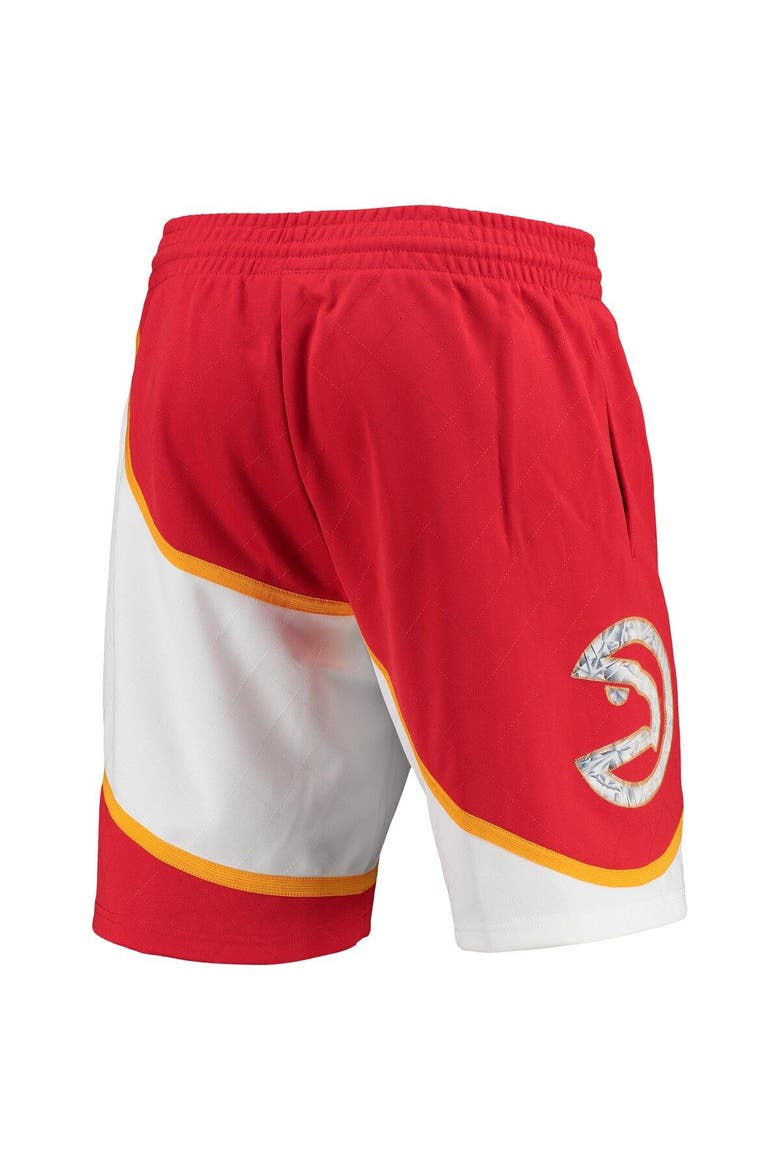 Men's Mitchell & Ness Red Atlanta Hawks 1986 Hardwood Classics 75th Anniversary Swingman Shorts, Alternate, color, Red