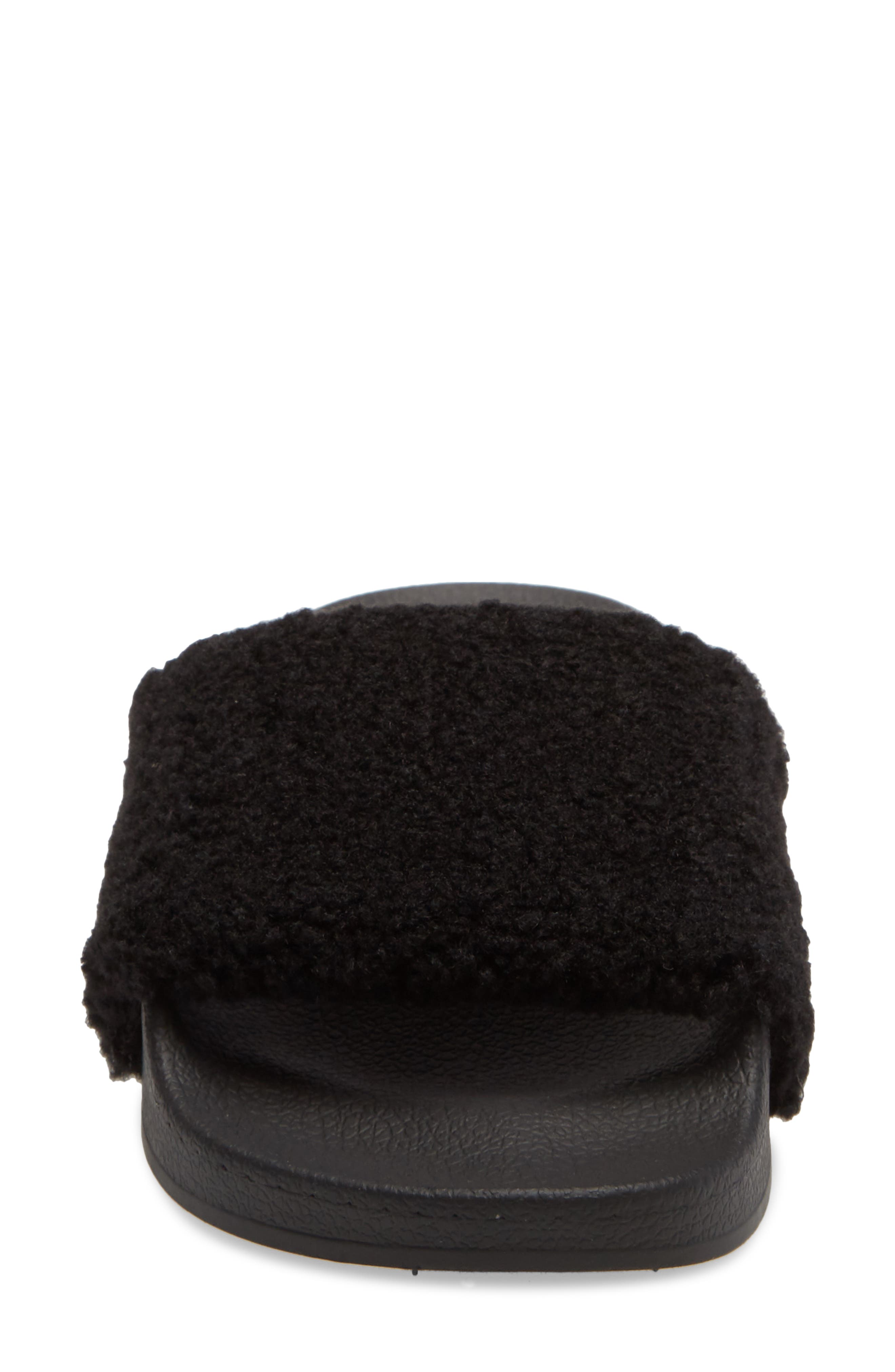 Steve Madden Shear Faux Shearling Slide Slipper, Alternate, color, 