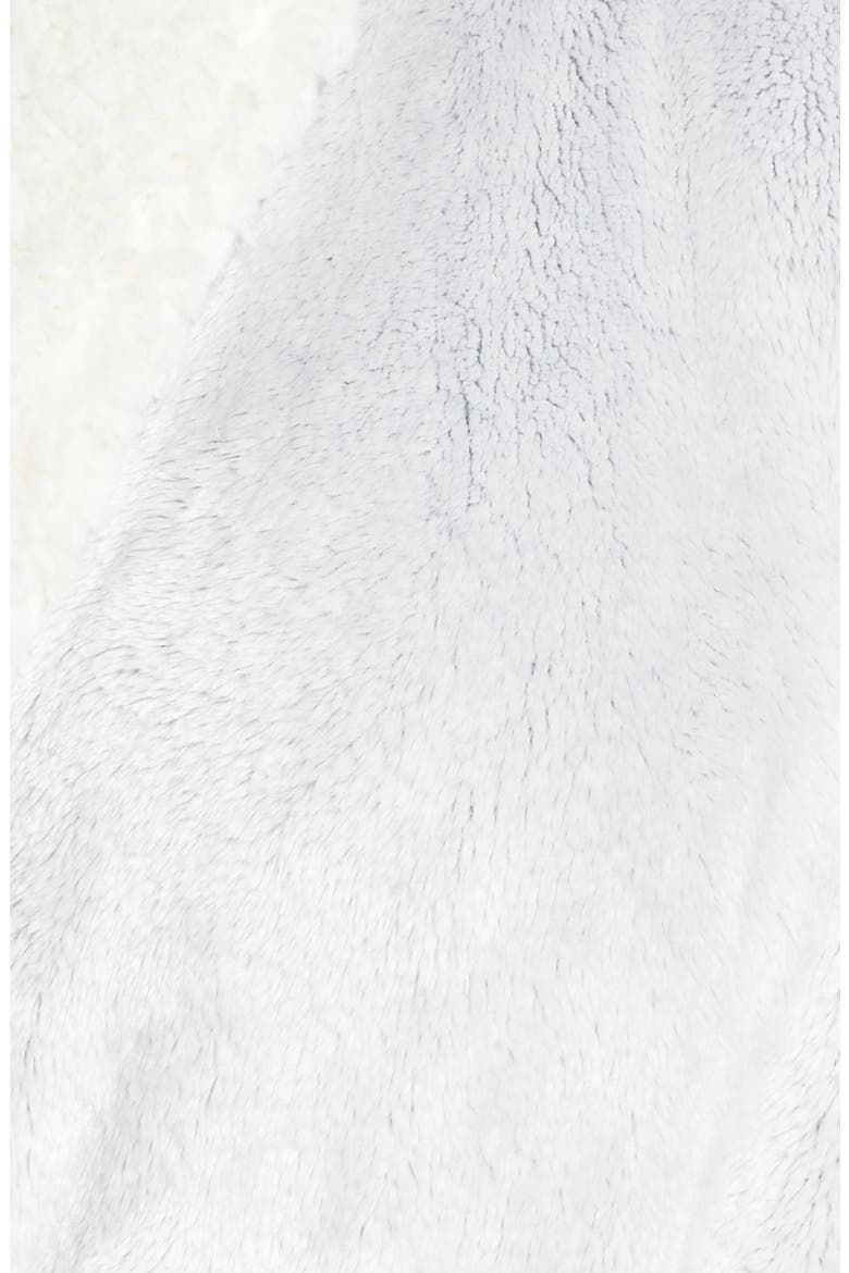Frosted Plush Robe, Alternate, color, GREY PEPPER