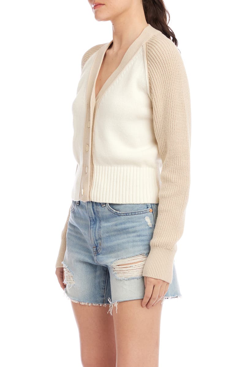 FIFTEEN TWENTY Marina Mixed Stitch Colorblock Cardigan, Alternate, color, 
