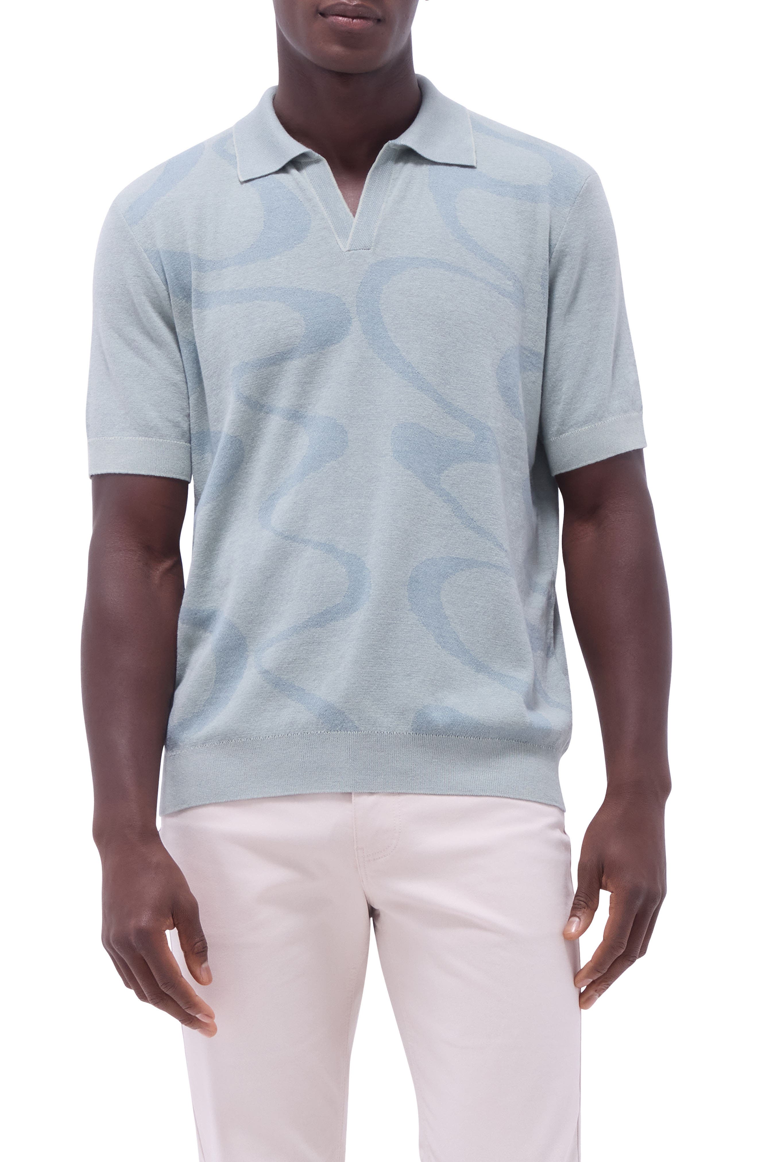 Johnny Collar Cotton & Silk Polo Sweater