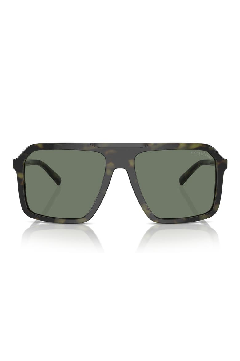 Murren 58mm Square Sunglasses, Main, color, OLIVE TORTOISE / OLIVE GREEN