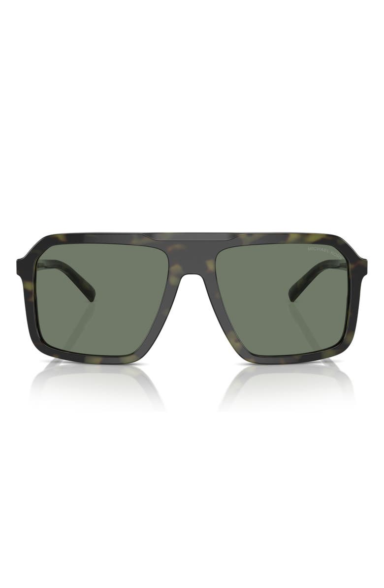 Michael Kors Murren 58mm Square Sunglasses, Main, color, Olive Tortoise / Olive Green