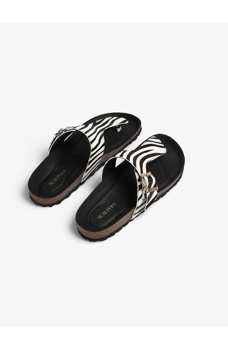 Scalpers Bio Zebra Sandal, Alternate, color, Animalprint