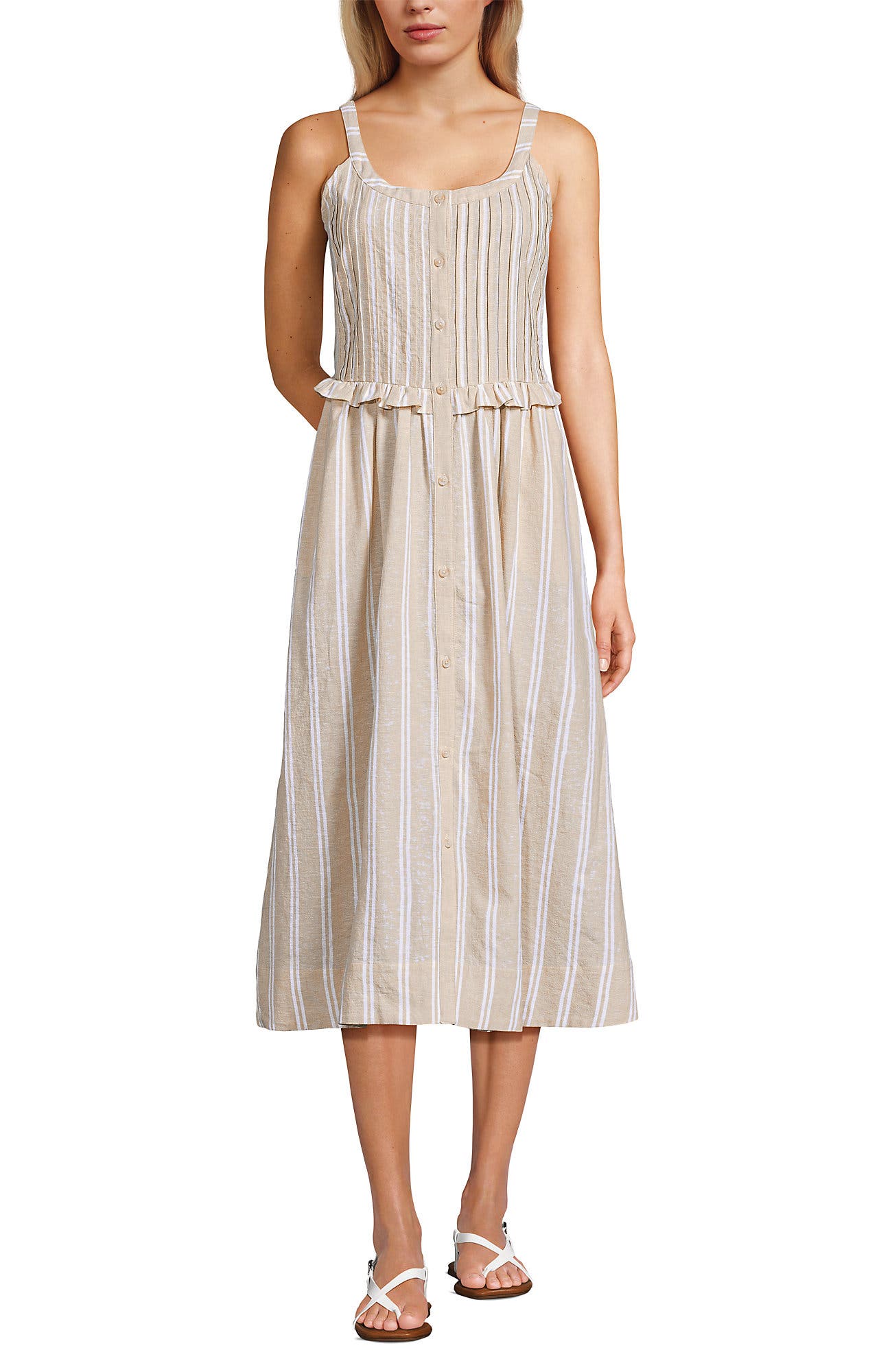 Champagne/White Double Stripe