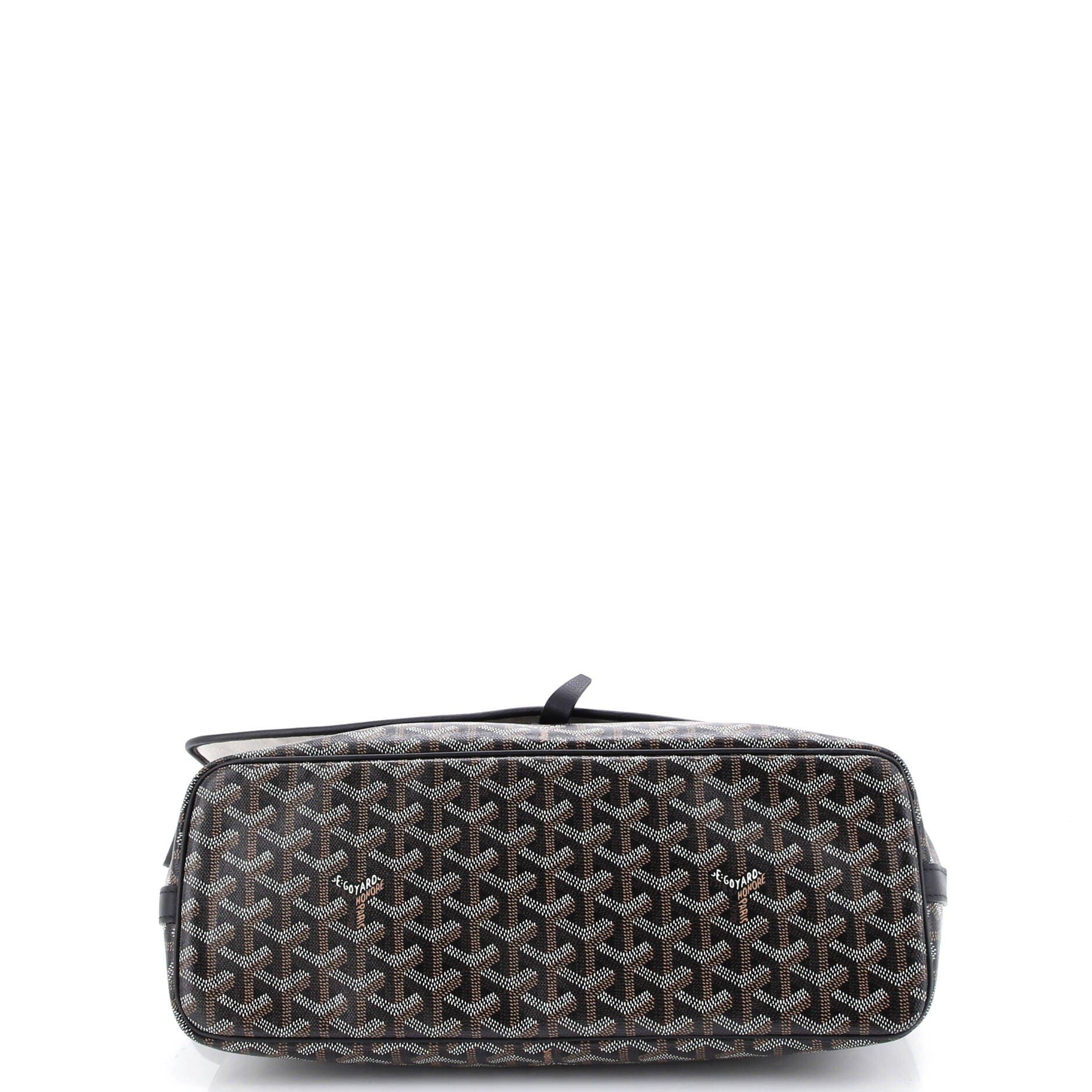 Pre-Owned Goyard Capetien Messenger Bag Coated Canvas, Alternate, color, Black