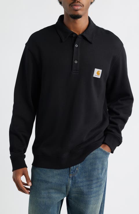 French Terry Polo Sweatshirt
