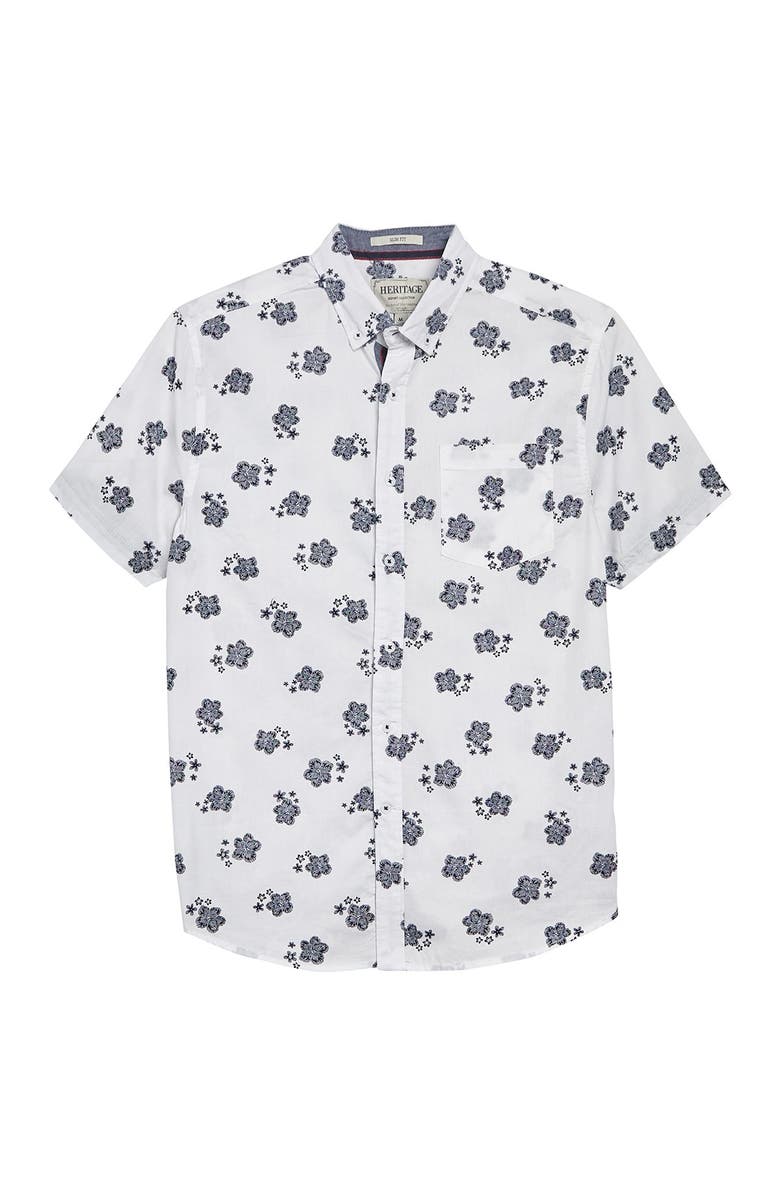 Report Collection Floral Print Slim Fit Shirt, Main, color,