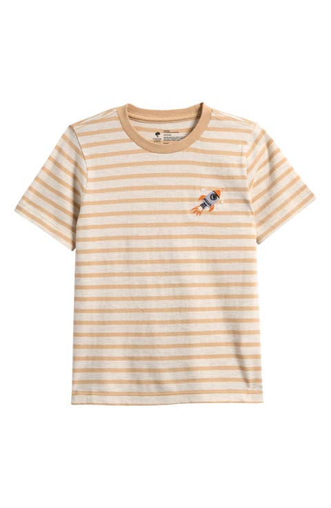 Kids' Stripe Embroidered T-Shirt (Toddler, Little Kid & Big Kid)