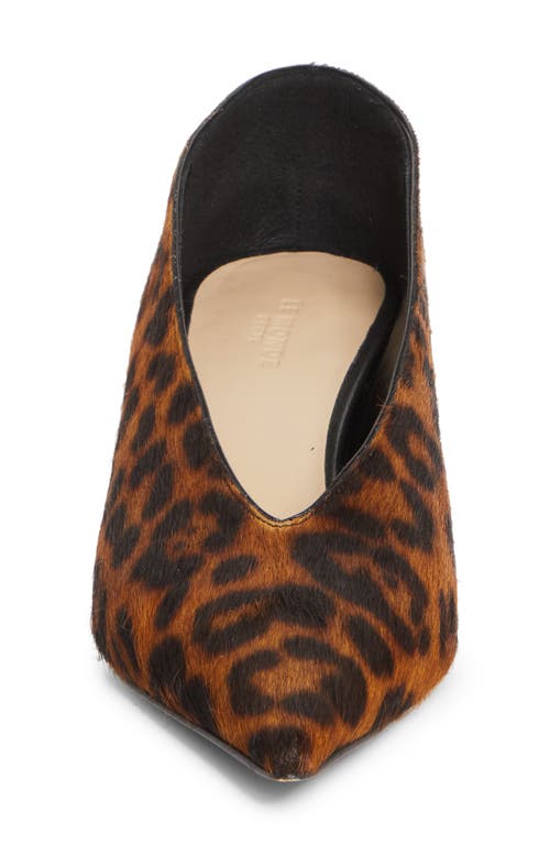 Le Monde Beryl Babouche Genuine Calf Hair Kitten Heel Pump In Brown