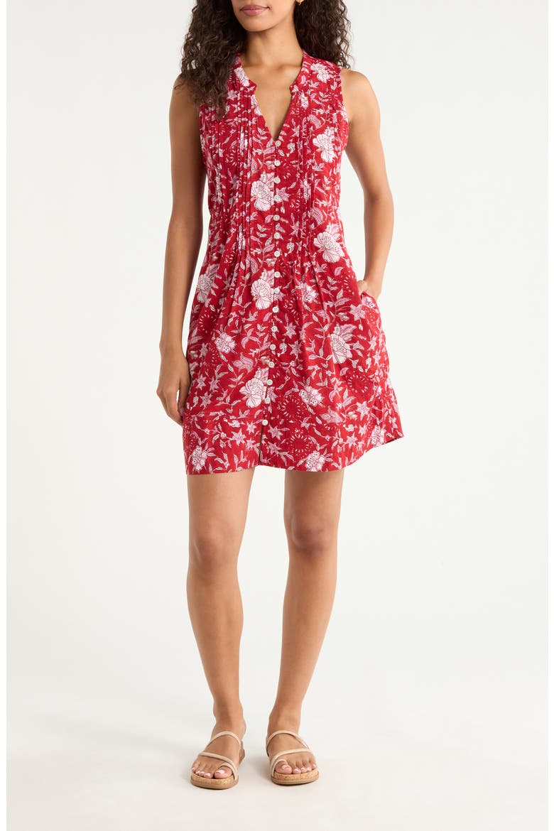 Devin Print Organic Cotton Mini Sundress, Main, color, GARDEN WHISPERS