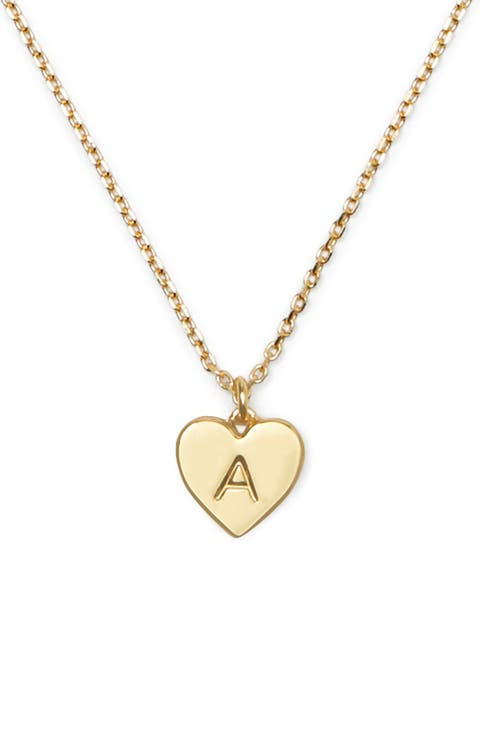 initial heart pendant necklace