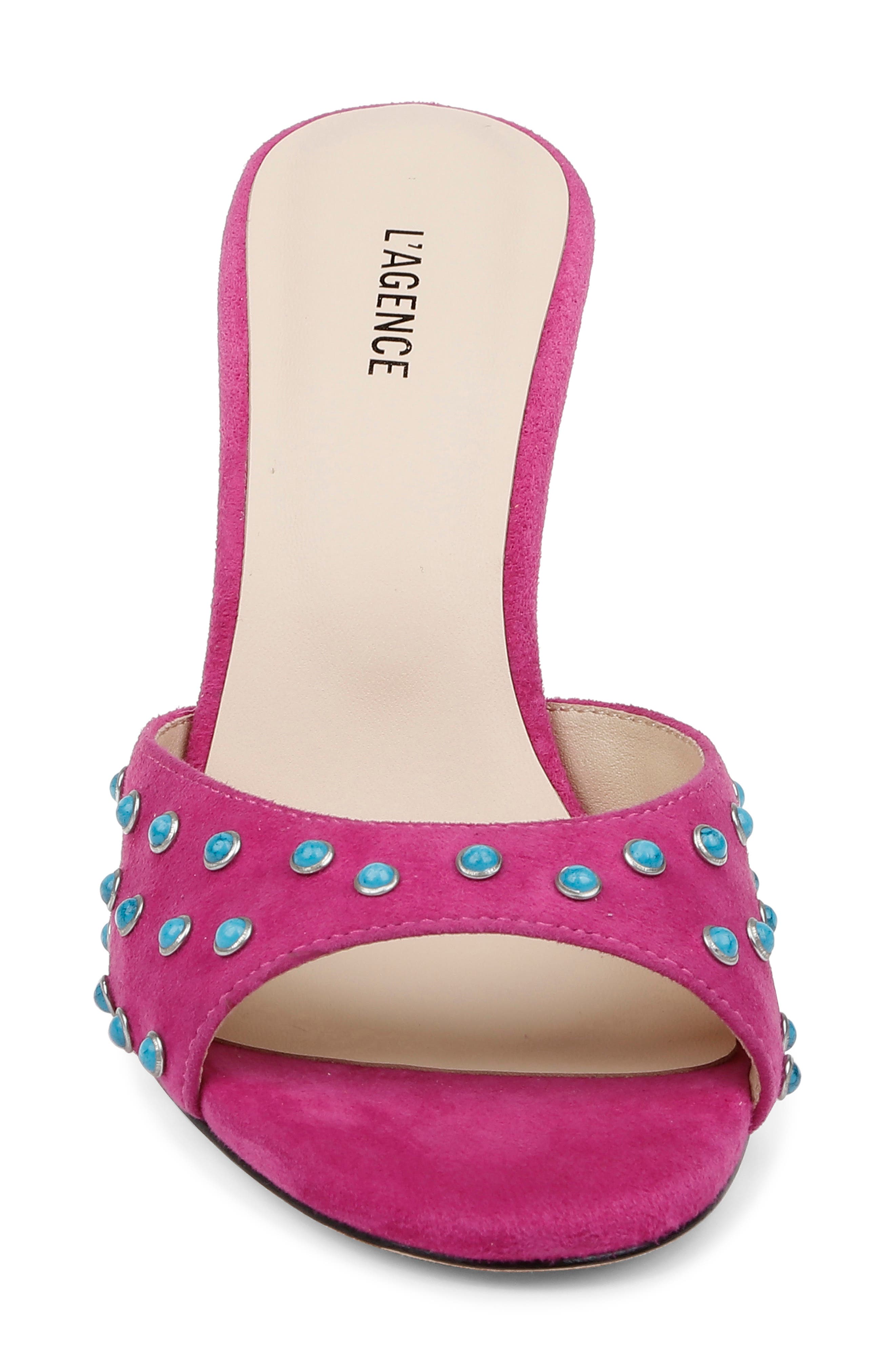 L
AGENCE Lucienne Sandal, Alternate, color, Magenta Suede