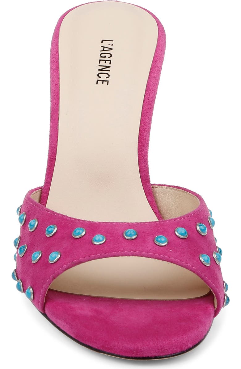 L'AGENCE Lucienne Sandal, Alternate, color, Magenta Suede