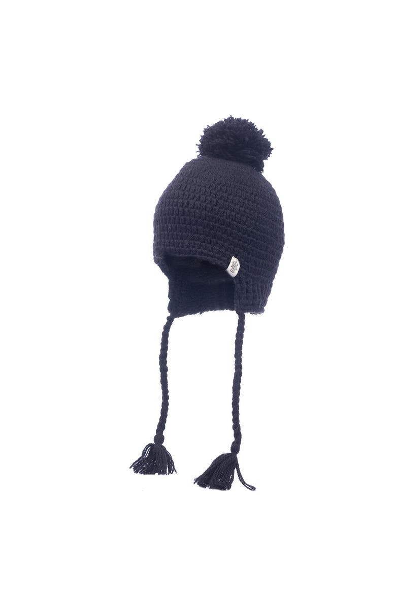 Nirvanna Designs Verona Earflap Hat, Main, color, Black