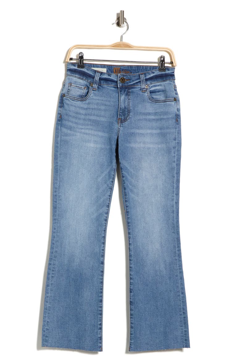 Nikki Mid Rise Ankle Flare Jeans, Alternate, color, BASIL W/ MED