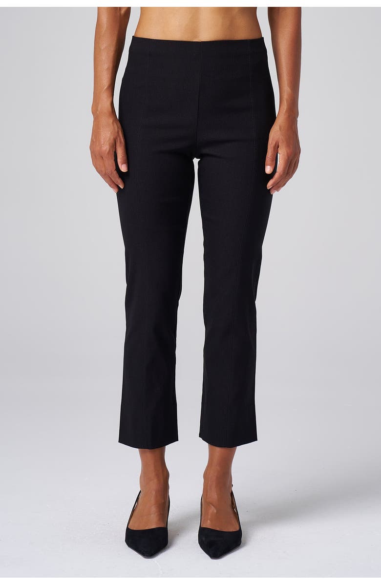 Franne Golde Cropped Stretch Magic Pant, Main, color, Black