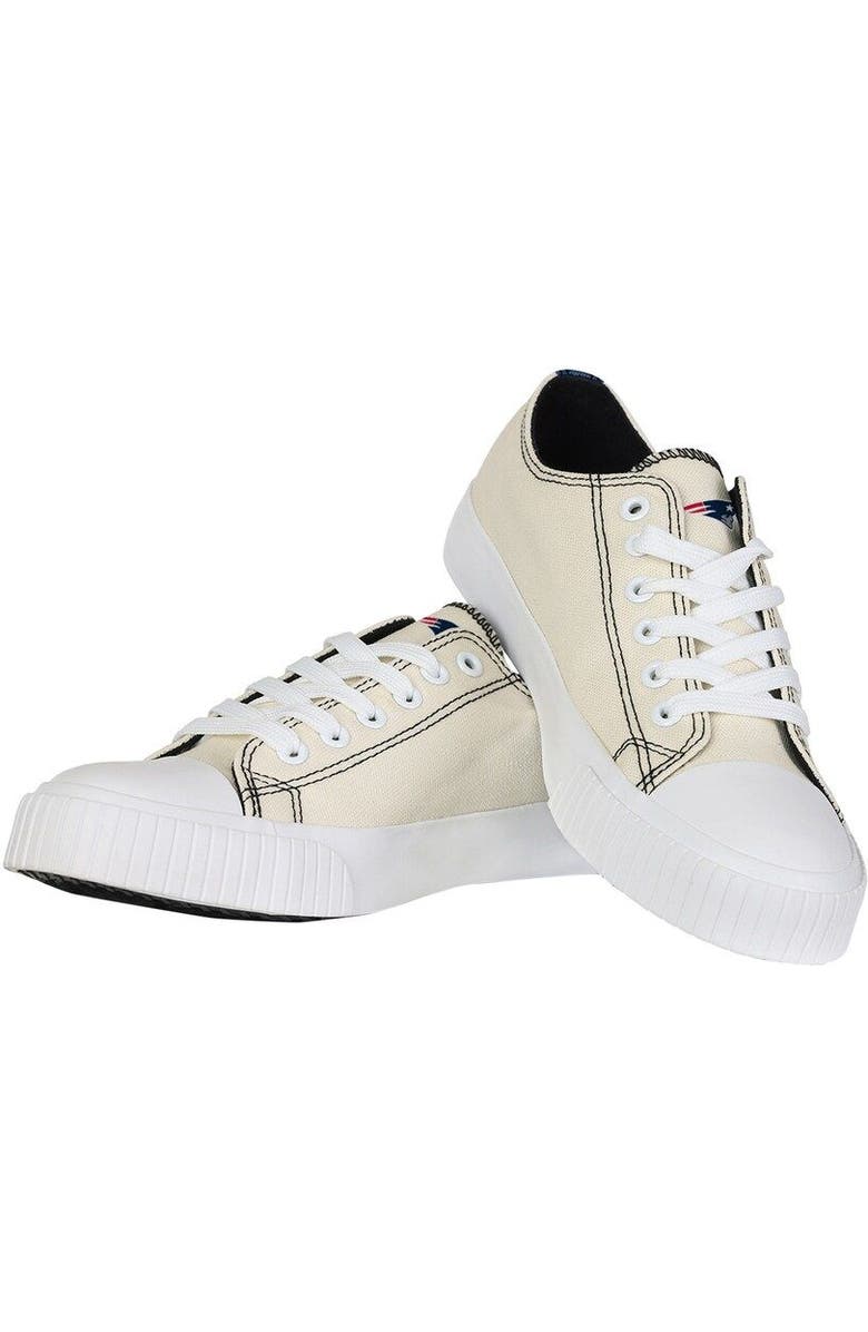 FOCO Women's FOCO Cream New England Patriots Low Top Canvas Shoes, Alternate, color,