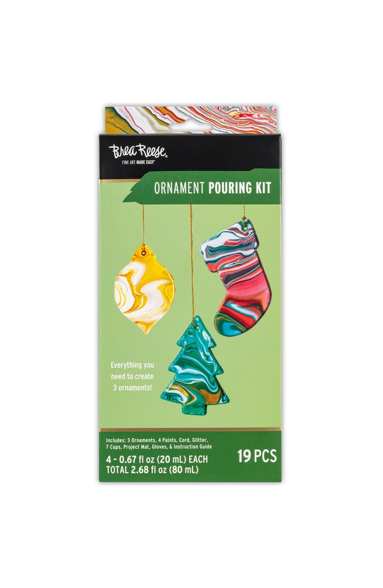Brea Reese Acrylic Paint Pouring Kit Ornaments, Main, color, 