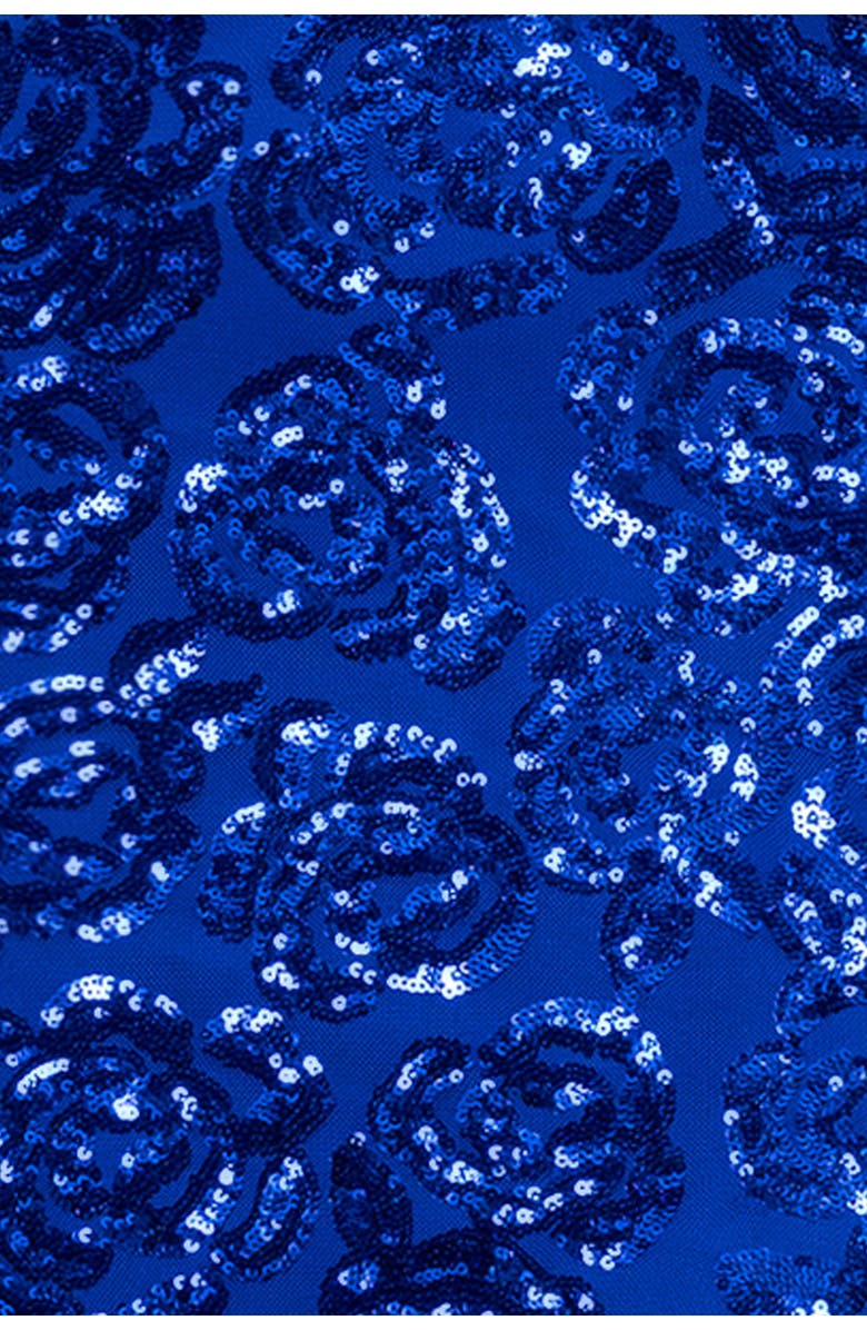 Blondie Nites Sequin Rose Gown, Alternate, color, Royal