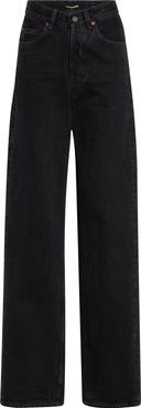 Saint Laurent Tevere V-Waist Baggy Jeans