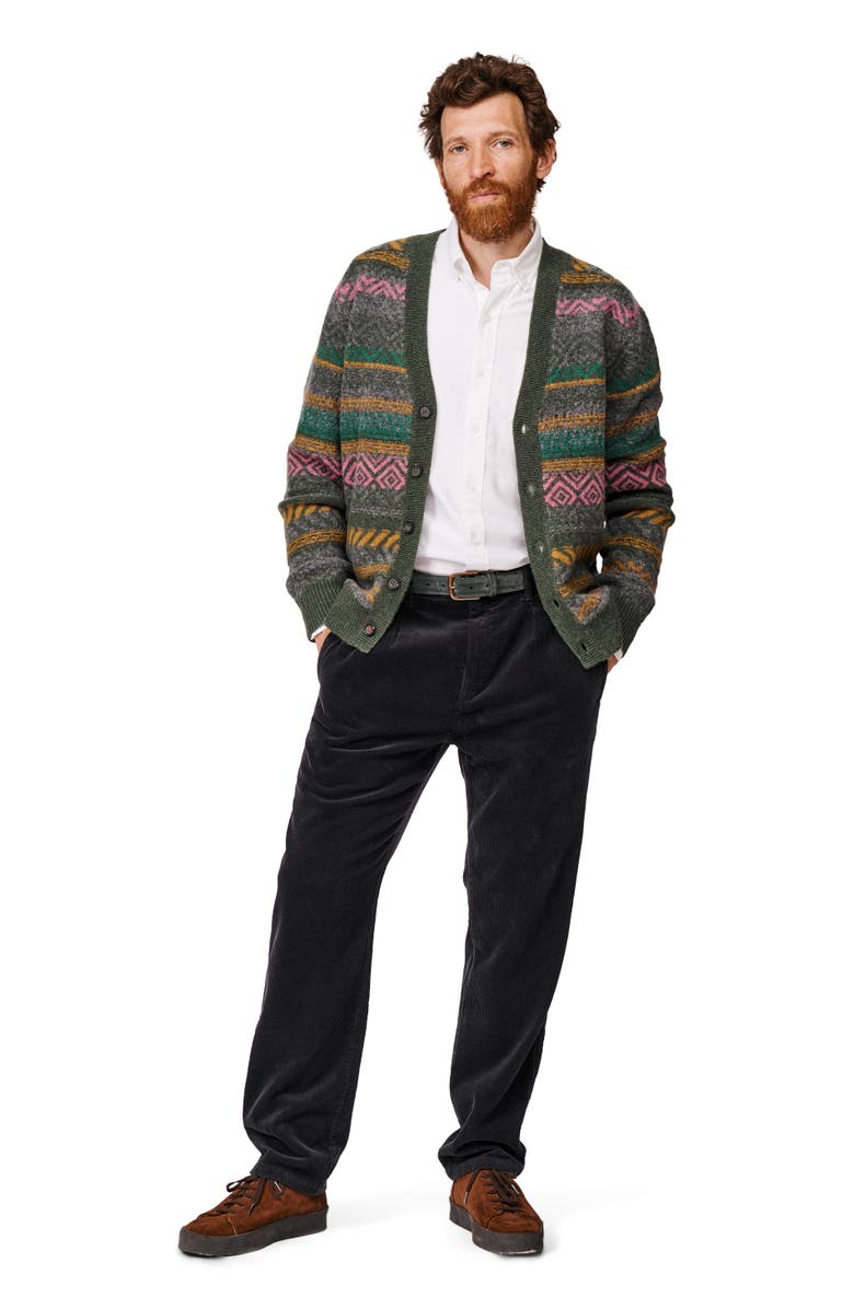 Aubin Fair Isle Wool Cardigan, Alternate, color,