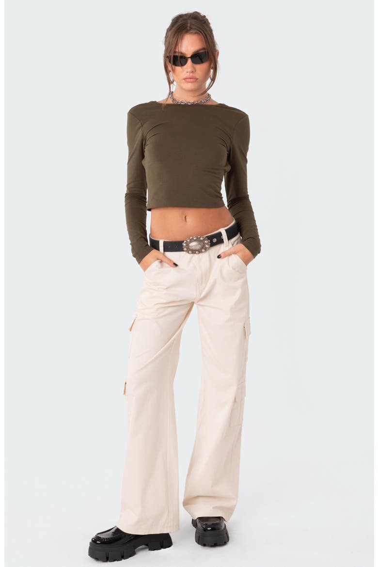 Haven Open Back Crop Top, Alternate, color, GREEN
