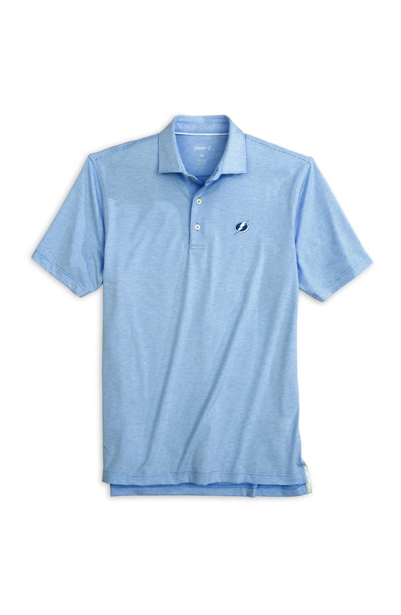 johnnie-O Men's johnnie-O Blue Tampa Bay Lightning Lyndon Striped Jersey Polo, Main, color, 
